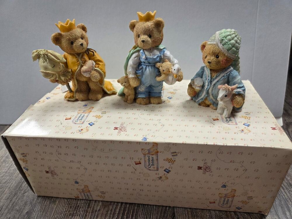 1992 Enesco Cherished Teddies 950718 Set Of 3 Wilbur, Richard Edward Three Kings